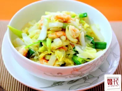 Stir Fried Chinese Cabbage With Prawns