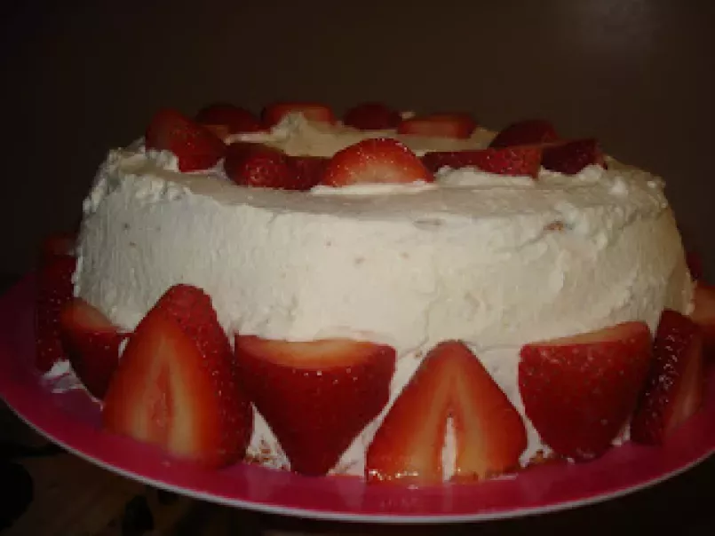 Strawberry Cream Angel Food Cake - photo 3