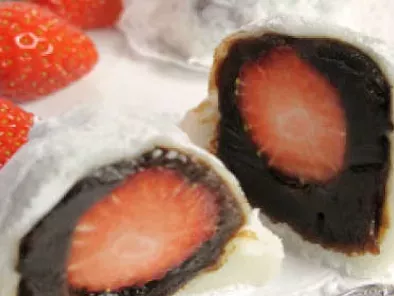 Strawberry Mochi With Prune Paste