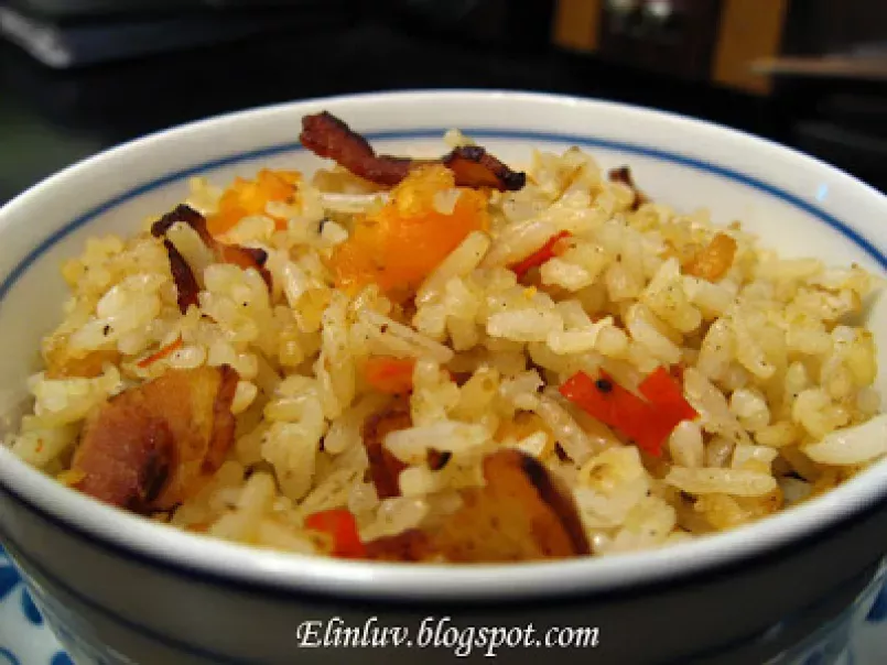Streaky Bacon Fried Rice With Salted Egg Yolk - photo 6