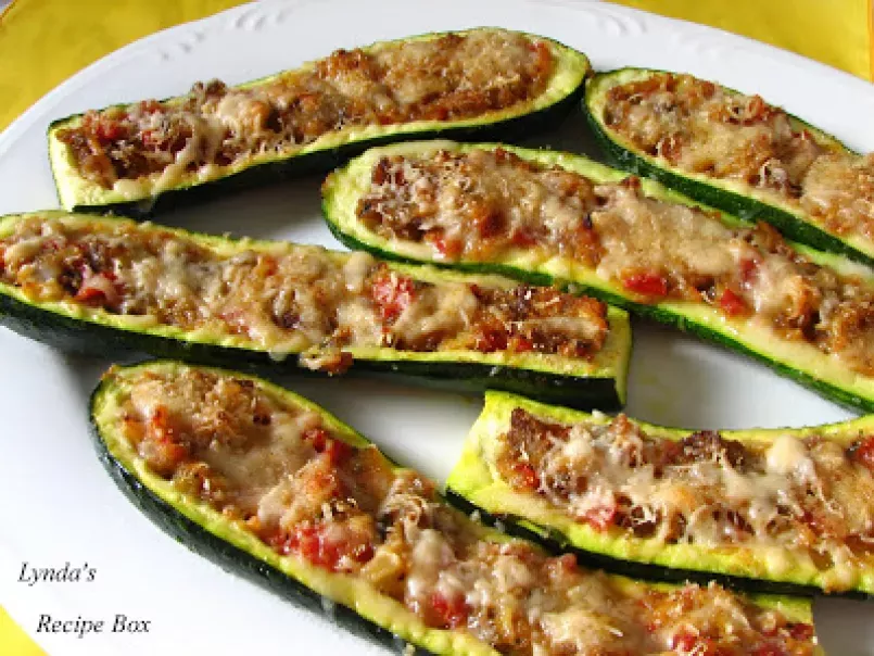 Stuffed Zucchini (slightly adapted from Emeril Lagasse)