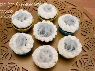 Sugar Yam Cupcakes with Sweet Coconut Sport