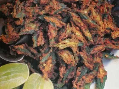 Sunheri Bhindi ( Lady fingers sliced and deep fried )