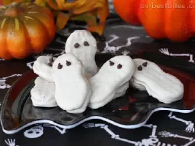 Super Easy Halloween Nutter Butter Ghost Cookies