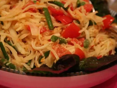 Thai Green Papaya Salad, Mackerel Braised with Green Papaya, and Pork and Green Bean curry - photo 2