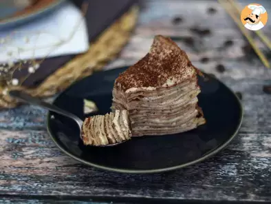 Tiramisu crepe cake