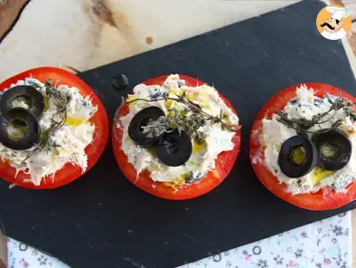 Tomatoes stuffed with tuna, creamcheese and olives - photo 4