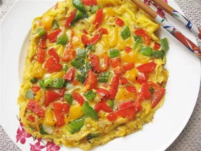 Tri-Color Bell Peppers Omelette - photo 2