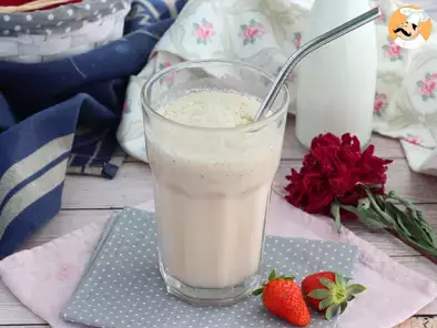 Vanilla and strawberry milkshake