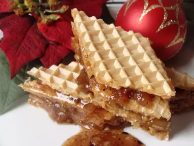 Wafer Cookie filled with Almonds and Figs
