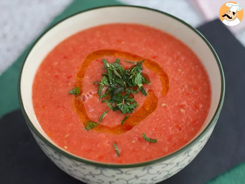 Watermelon and tomato fresh soup - photo 3