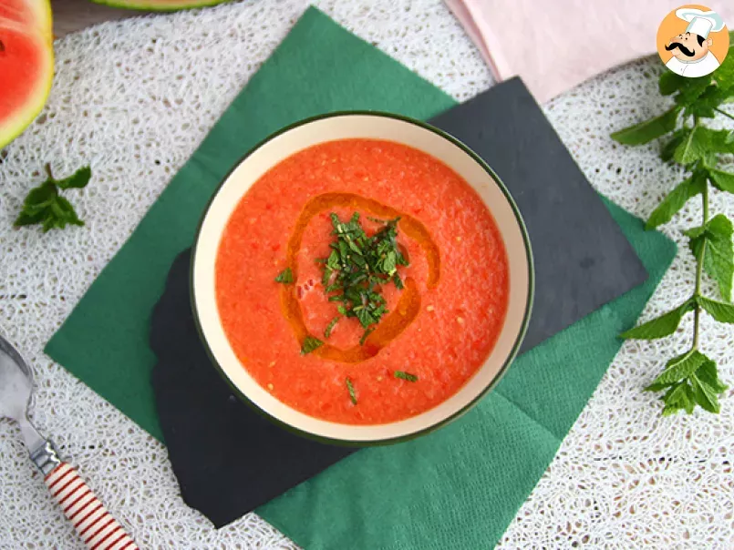 Watermelon and tomato fresh soup - photo 4