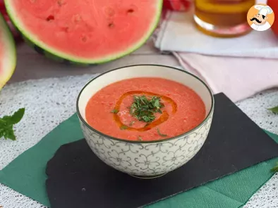 Watermelon and tomato fresh soup