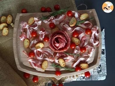 What do you put in a cold cut platter? Rose folding with salami! - photo 5