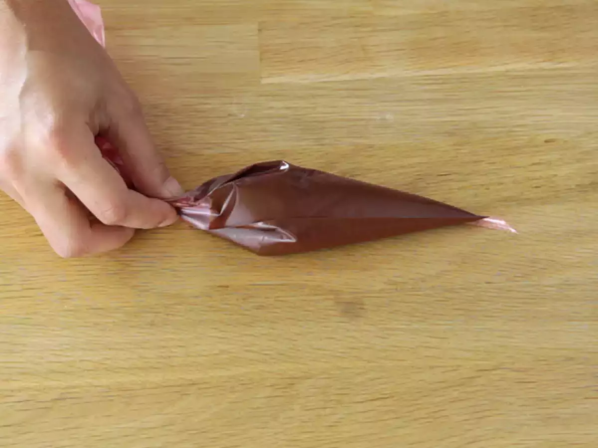 Step 2: Transfer to a piping bag or freezer bag.