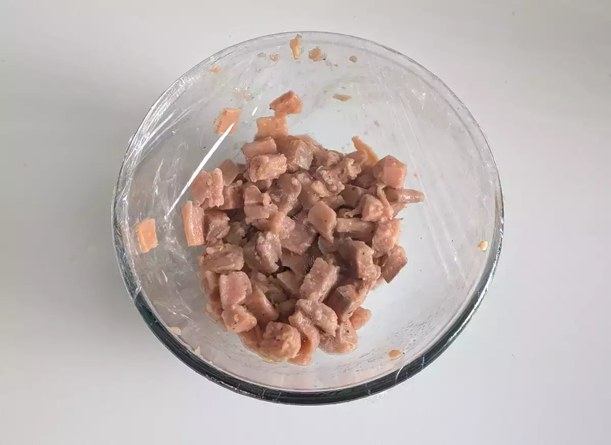 1. Marinating the salmon