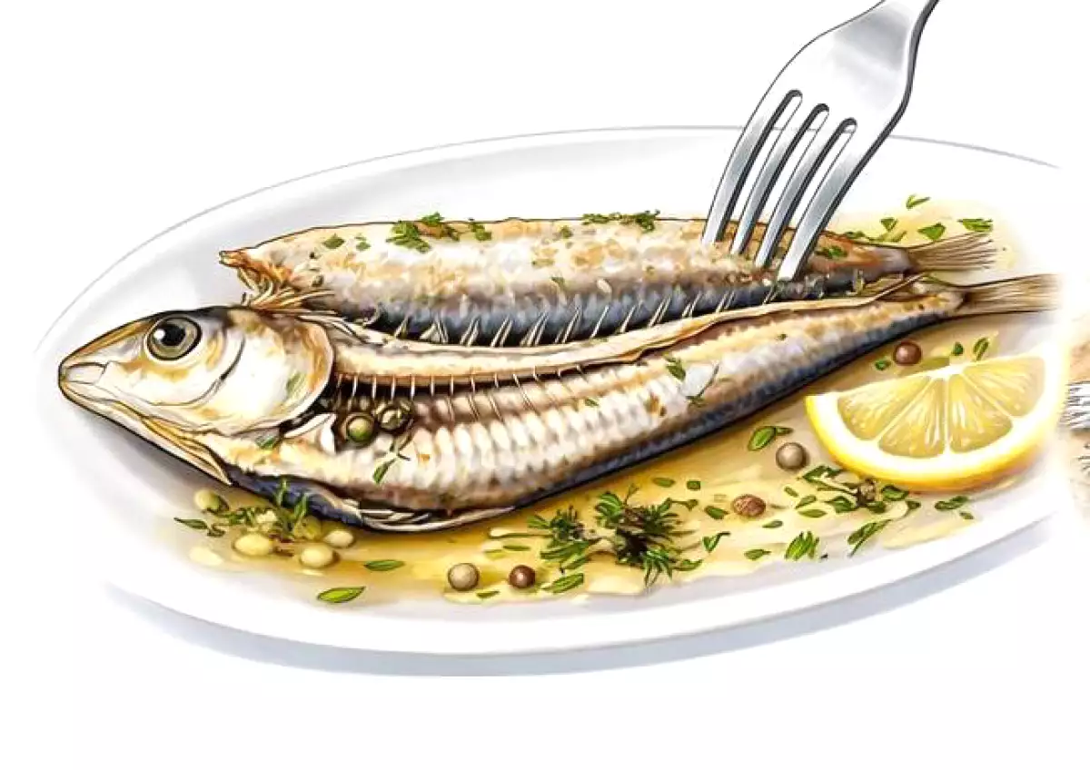 3. Technique for cooked sardines: the fork trick