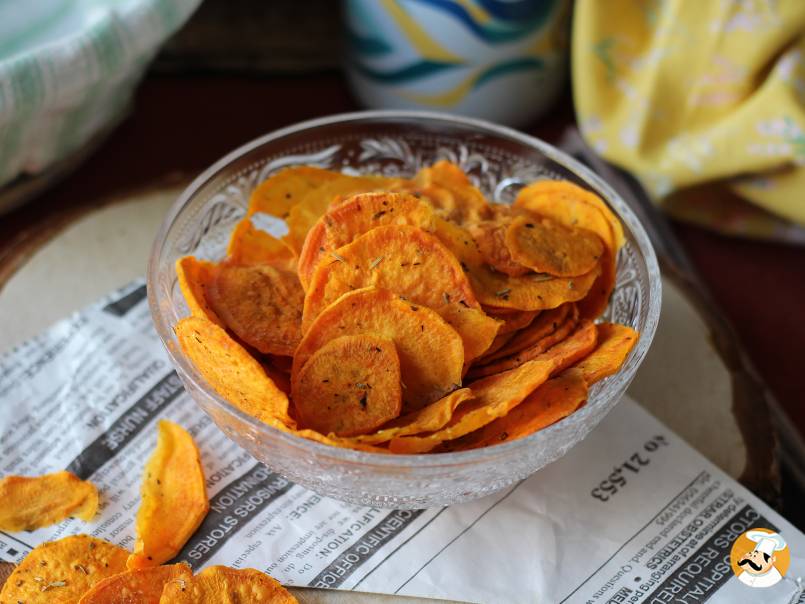 1. Microwave sweet potato chips