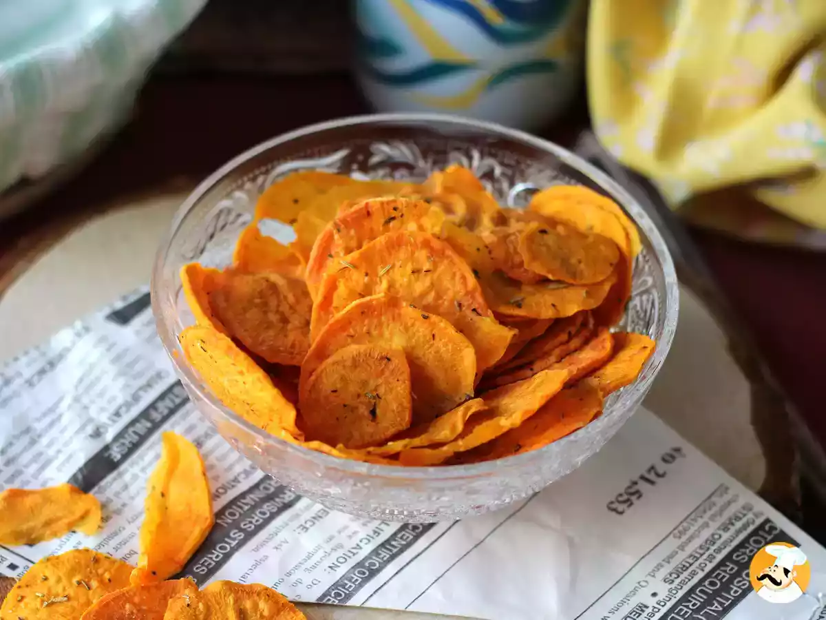 1. Microwave sweet potato chips