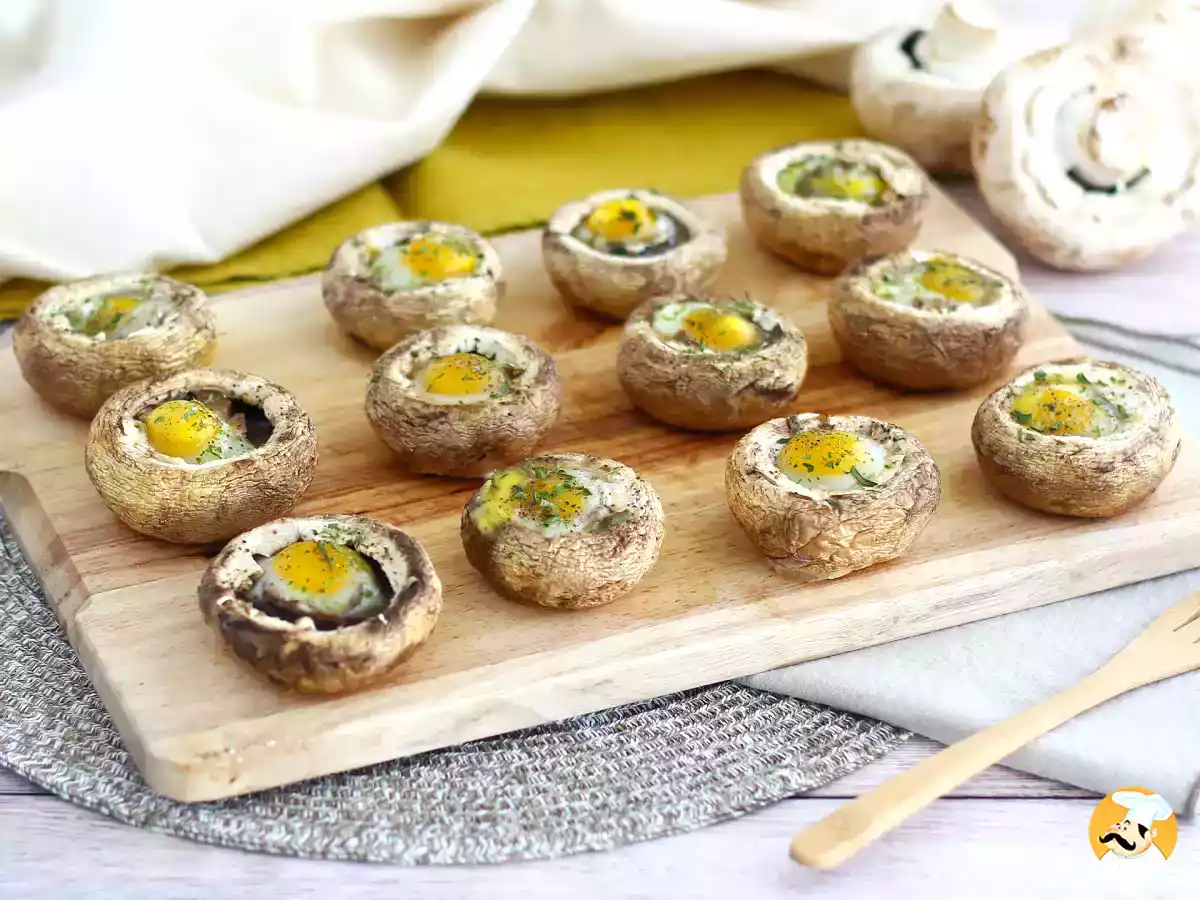 7. Mushrooms with quail eggs
