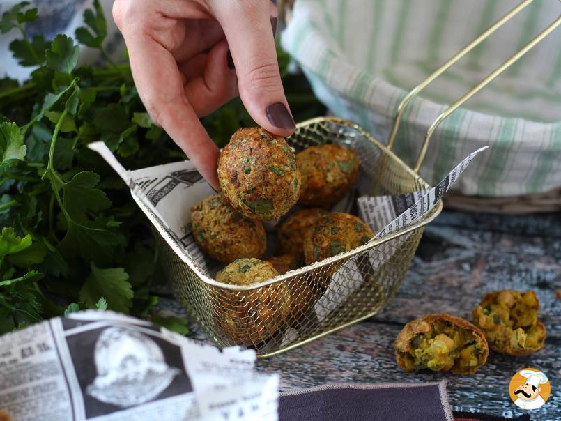 5. Falafels, the crunchy chickpea dumpling without frying!