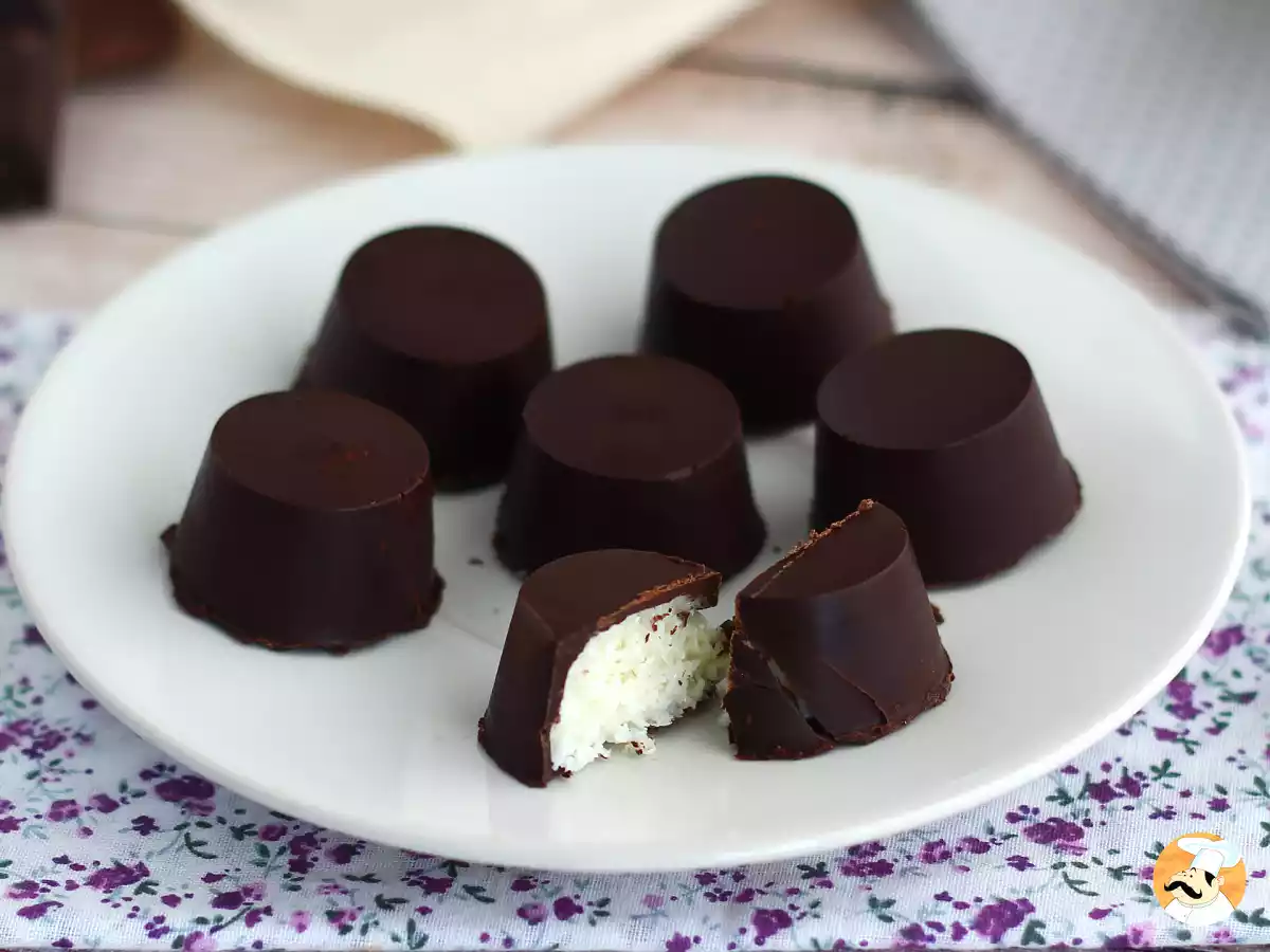 1. Bounty style chocolate - creamy on the inside and crunchy on the outside
