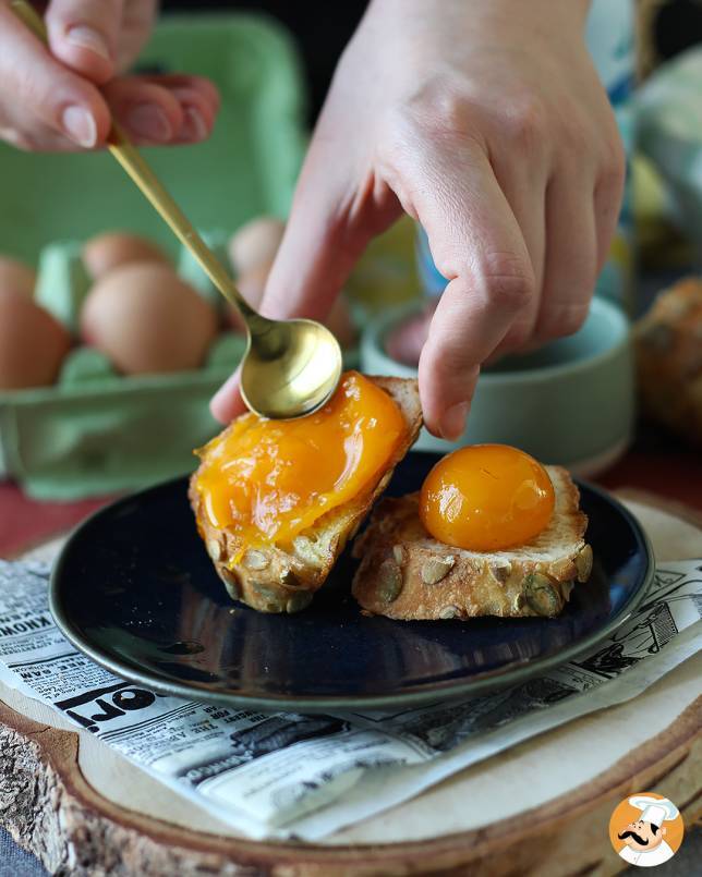 2. Confit egg yolks