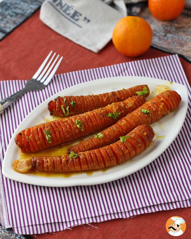 3. Glazed carrots with honey and clementine juice.