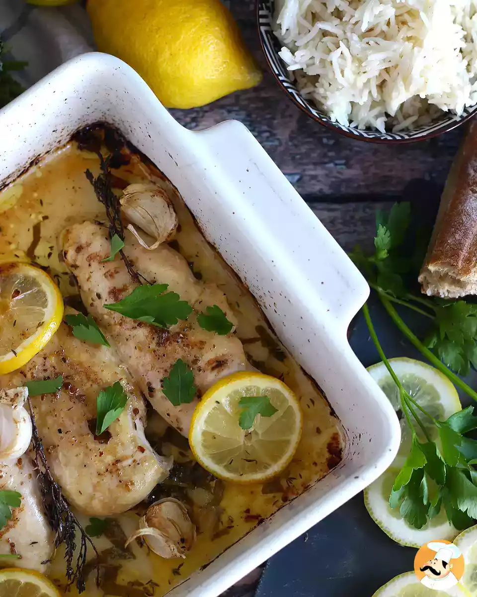 8. Baked lemon chicken