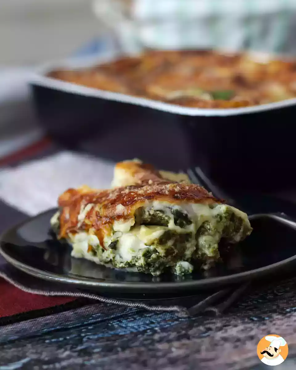 Vegetarian ricotta and spinach lasagna