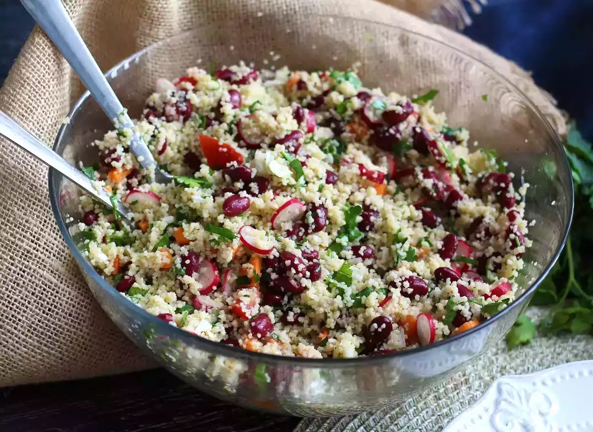 7. Fresh and colorful couscous salad