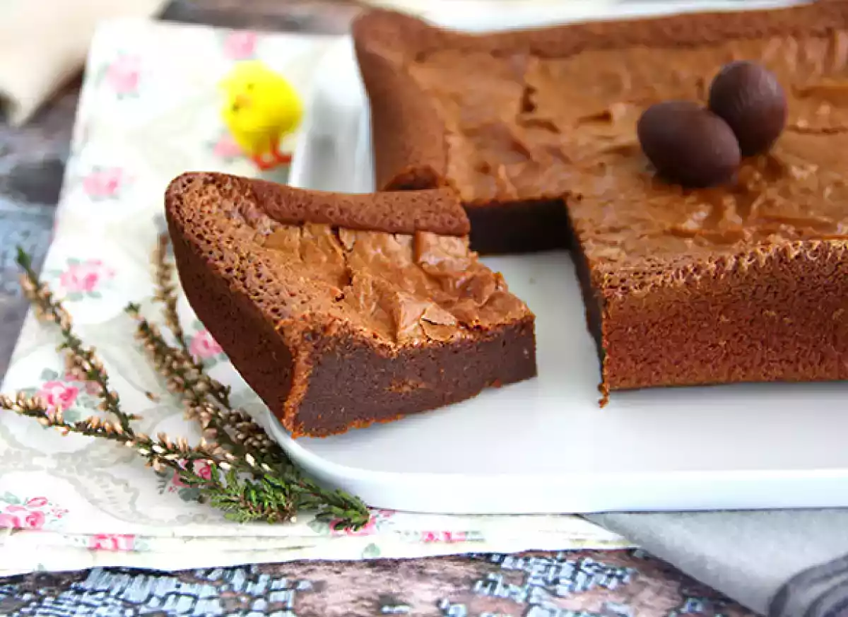 1. Brownie with chocolate from Easter eggs
