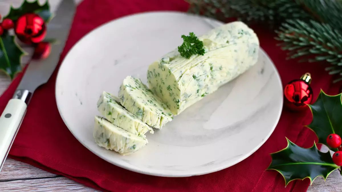 This Christmas seasoned butter is simple to make and transforms any dinner dish