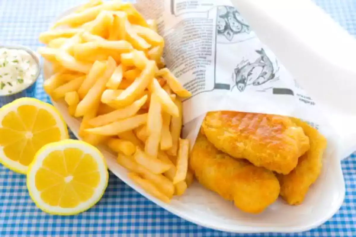 Quintessentially British traditional and tasty fish and chips