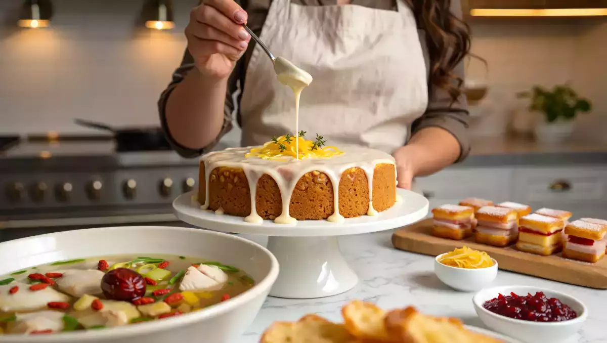 Daily Menu, may 10: A flavorful journey: miniature monte cristo, herbal fish soup, and zesty brownies