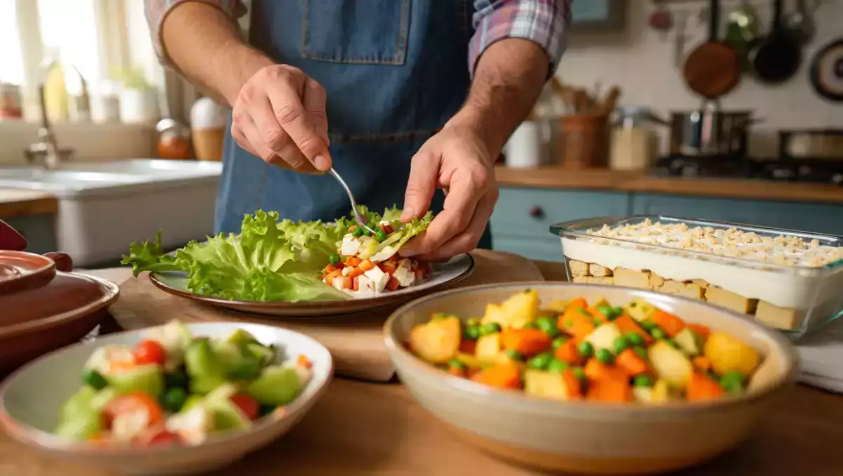 June 15 daily menu: start with a crab starter, enjoy a hearty curry, savor a nostalgic dessert