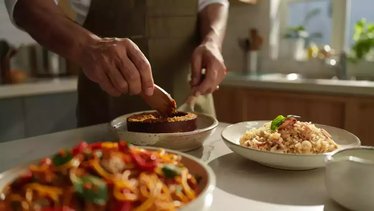June 17 daily menu: bold Schezwan pasta paired with classic Asoka alwa, a flavor journey at home