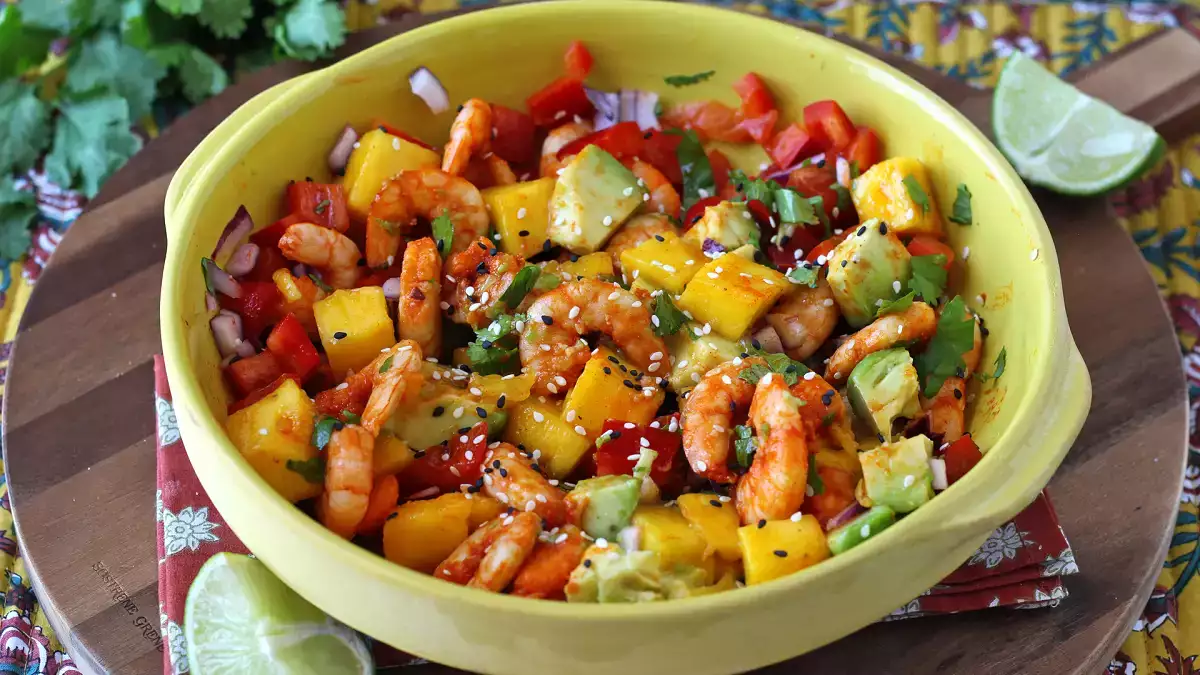 Fresh shrimp and mango salad you'll crave all summer: colorful, easy, and ready to share today