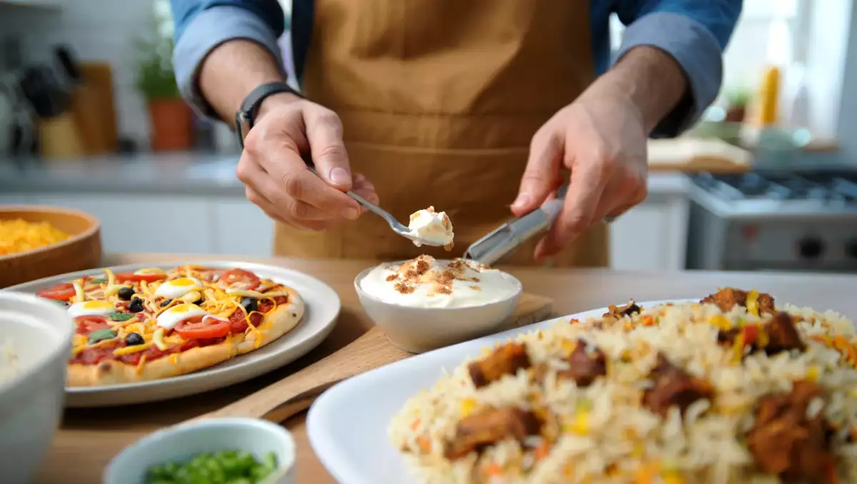 Daily menu, September 1st: delightful baby pizza, flavorful Hyderabadi mutton biryani, and creamy homemade ice cream