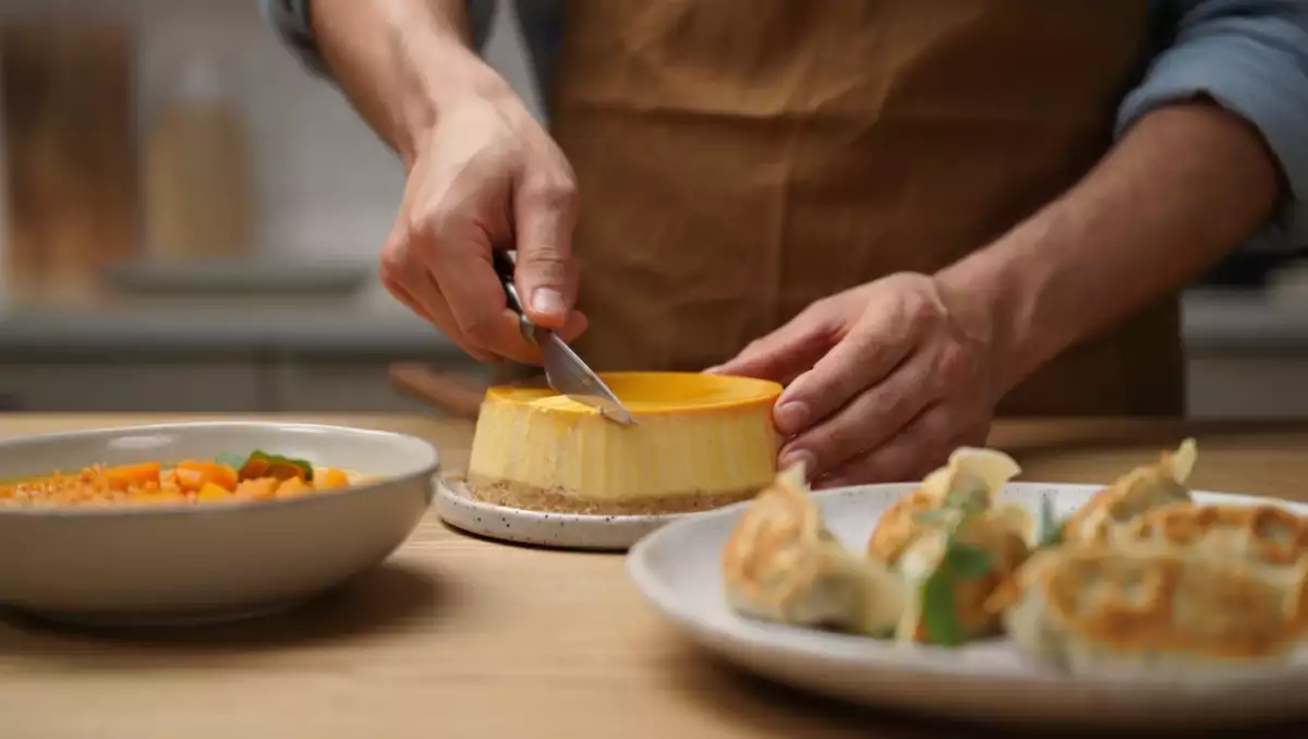 Daily menu, September 4: a cozy butternut squash soup, savory dumplings, and a creamy flan