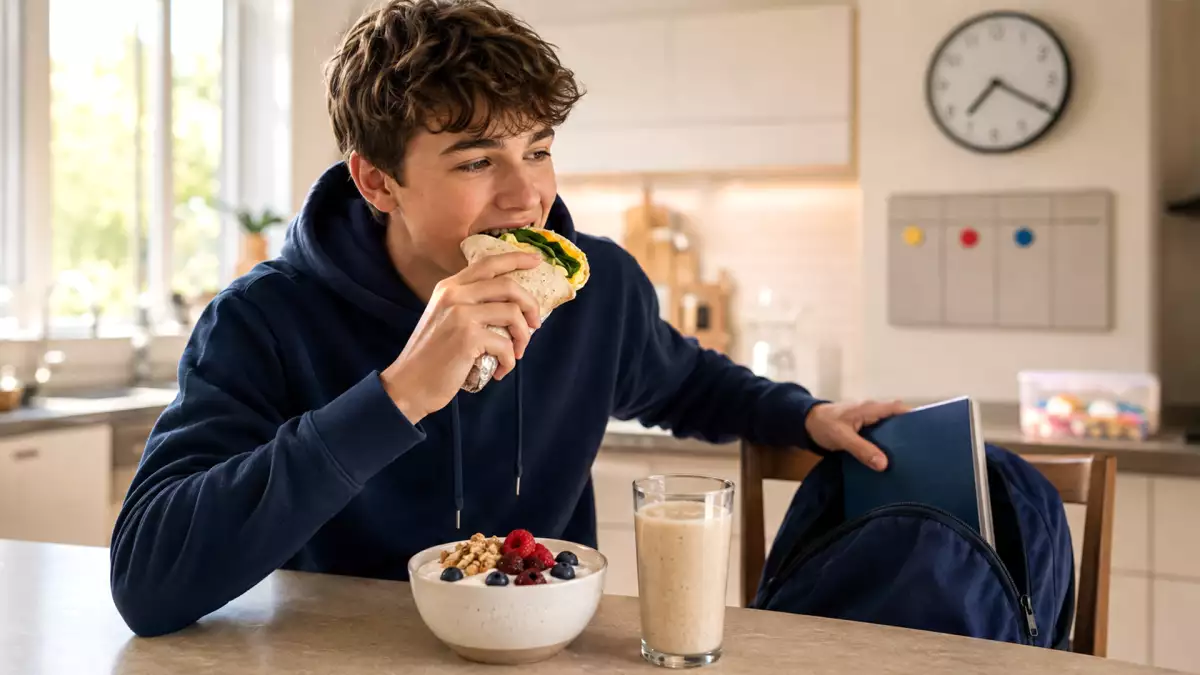 Could a high-protein breakfast help teens eat more healthily and avoid overeating during the day?