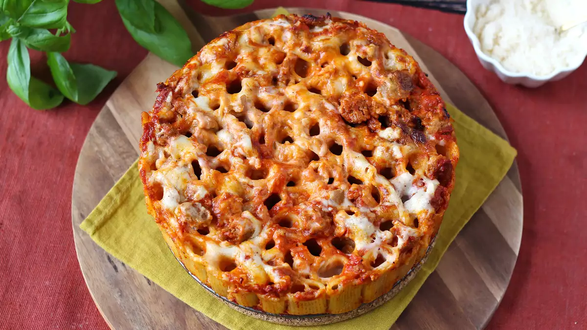 It looks like a special-occasion dinner, but this rigatoni is pure comfort