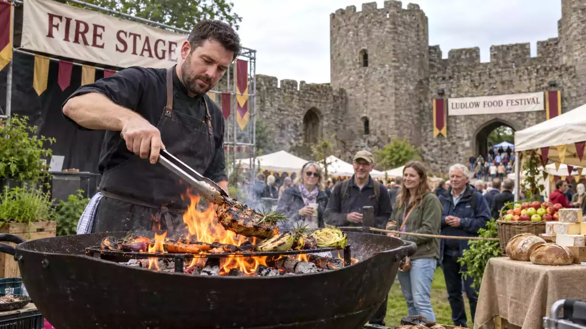 Going to Ludlow Food Festival this Friday? Plan the Marches producers and fire demos first