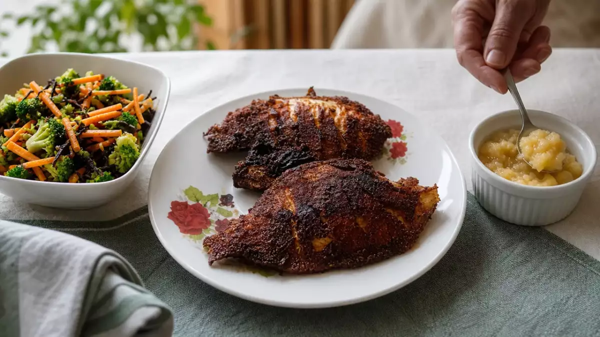 Daily menu, October 16: seaweed-carrot salad, Kerala pearl spot fry and apple compote