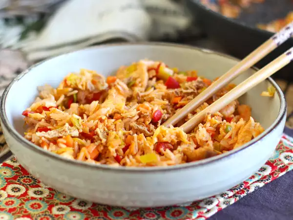 Left over rice? Great news: it can be turned into a surprising dish, much tastier than the original