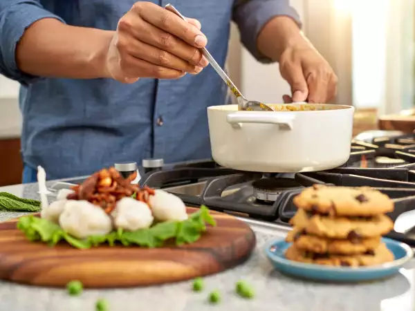 Daily Menu, May 14: a delightful mix of flavors with nombu kozhukattai, braised lettuce, and chocolate chip cookies