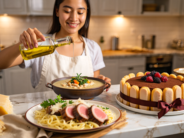 June 18 daily menu: start with a comforting soup, enjoy savory mains, and end with a sweet dessert