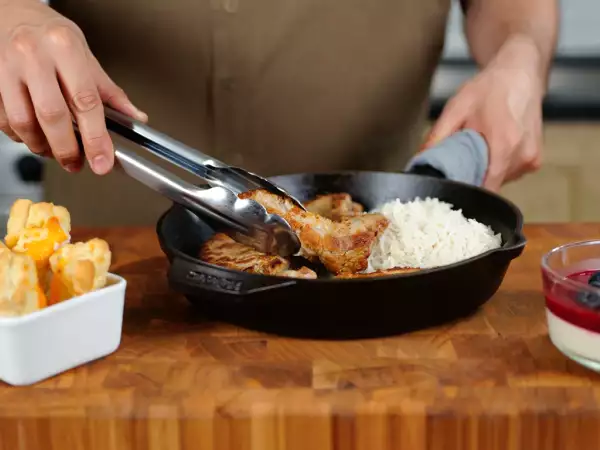 Daily Menu, June 24: delightful cheese biscuit sticks, grilled pork chops, and panna cotta