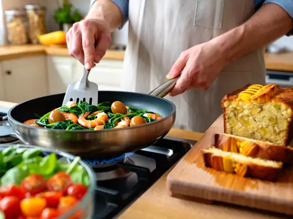 Daily menu, July 3rd: a refreshing salad, a savory main dish, and a delightful dessert