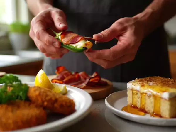 Daily menu, July 13: a flavorful journey with jalapeno poppers, sweet potato falafels, and banana cake